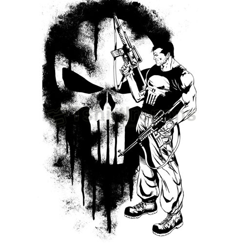 Punisher T-shirts Iron On Transfers N5077 - Click Image to Close